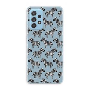 CaseCompany Zebra: Samsung Galaxy A73 Transparant Hoesje