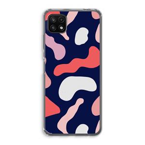 CaseCompany Memphis Shapes Pink: Samsung Galaxy A22 5G Transparant Hoesje