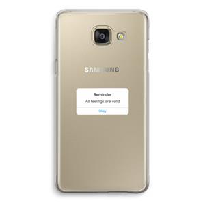 CaseCompany Reminder: Samsung Galaxy A5 (2016) Transparant Hoesje