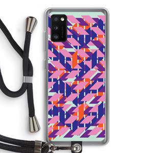CaseCompany Skew Blush 3: Samsung Galaxy A41 Transparant Hoesje met koord