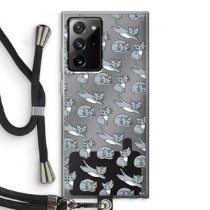 CaseCompany Poezen: Samsung Galaxy Note 20 Ultra / Note 20 Ultra 5G Transparant Hoesje met koord
