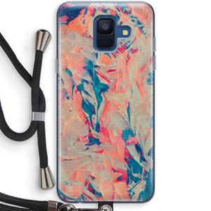CaseCompany Alone: Samsung Galaxy A6 (2018) Transparant Hoesje met koord