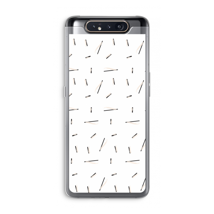 CaseCompany Hipster stripes: Samsung Galaxy A80 Transparant Hoesje