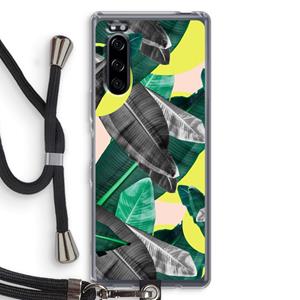 CaseCompany Fantasie jungle: Sony Xperia 5 Transparant Hoesje met koord