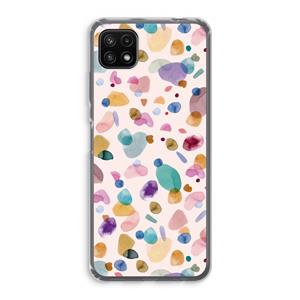 CaseCompany Terrazzo Memphis Pink: Samsung Galaxy A22 5G Transparant Hoesje
