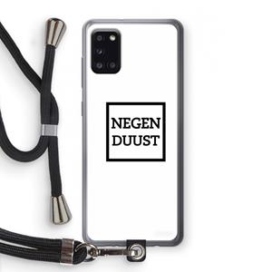 CaseCompany Negenduust vierkant: Samsung Galaxy A31 Transparant Hoesje met koord