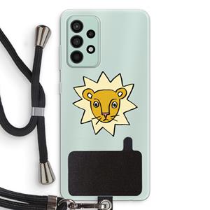 CaseCompany Kleine leeuw: Samsung Galaxy A52s 5G Transparant Hoesje met koord