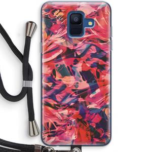 CaseCompany California: Samsung Galaxy A6 (2018) Transparant Hoesje met koord