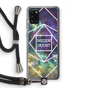 CaseCompany Negenduust ruimte: Samsung Galaxy A31 Transparant Hoesje met koord