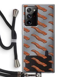 CaseCompany Bacon to my eggs #2: Samsung Galaxy Note 20 Ultra / Note 20 Ultra 5G Transparant Hoesje met koord