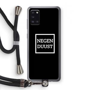 CaseCompany Negenduust black: Samsung Galaxy A31 Transparant Hoesje met koord