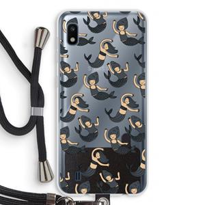 CaseCompany Zeemeermin: Samsung Galaxy A10 Transparant Hoesje met koord