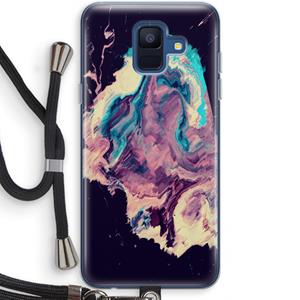 CaseCompany Cosmic Silence: Samsung Galaxy A6 (2018) Transparant Hoesje met koord