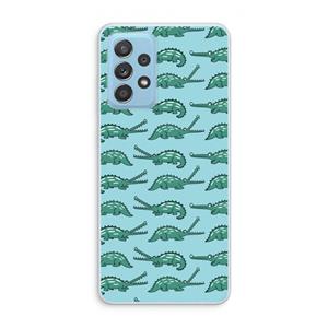 CaseCompany Kroko: Samsung Galaxy A73 Transparant Hoesje