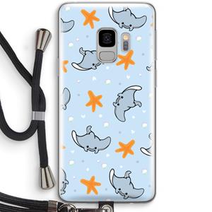 CaseCompany Manta: Samsung Galaxy S9 Transparant Hoesje met koord