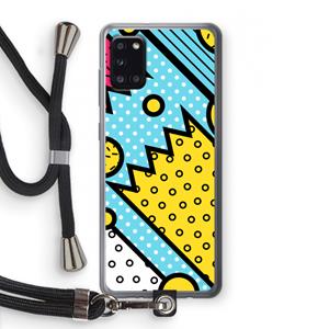 CaseCompany Pop Art #1: Samsung Galaxy A31 Transparant Hoesje met koord