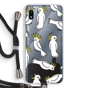 CaseCompany Papegaai: Samsung Galaxy A10 Transparant Hoesje met koord