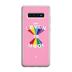 CaseCompany Het Leven Is Mooi: Samsung Galaxy S10 4G Transparant Hoesje