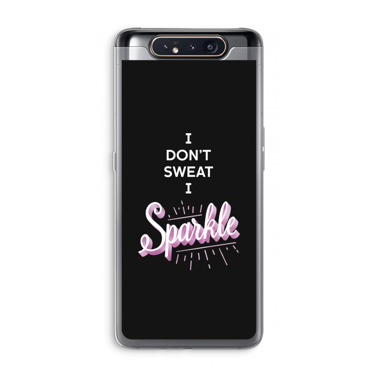 CaseCompany Sparkle quote: Samsung Galaxy A80 Transparant Hoesje