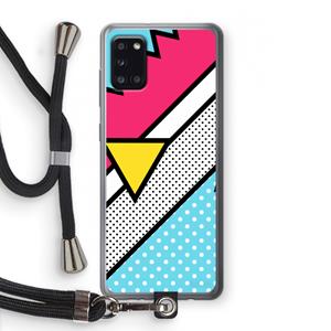 CaseCompany Pop Art #3: Samsung Galaxy A31 Transparant Hoesje met koord