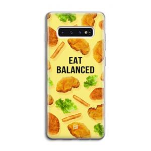 CaseCompany Eat Balanced: Samsung Galaxy S10 4G Transparant Hoesje