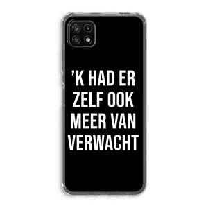 CaseCompany Meer verwacht - Zwart: Samsung Galaxy A22 5G Transparant Hoesje