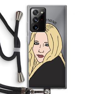 CaseCompany Mary Kate: Samsung Galaxy Note 20 Ultra / Note 20 Ultra 5G Transparant Hoesje met koord