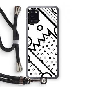 CaseCompany Pop Art #4: Samsung Galaxy A31 Transparant Hoesje met koord