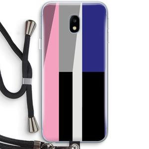 CaseCompany Gestalte 4: Samsung Galaxy J3 (2017) Transparant Hoesje met koord