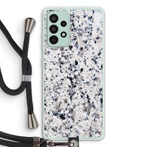 CaseCompany Gespikkelde marmer: Samsung Galaxy A52s 5G Transparant Hoesje met koord