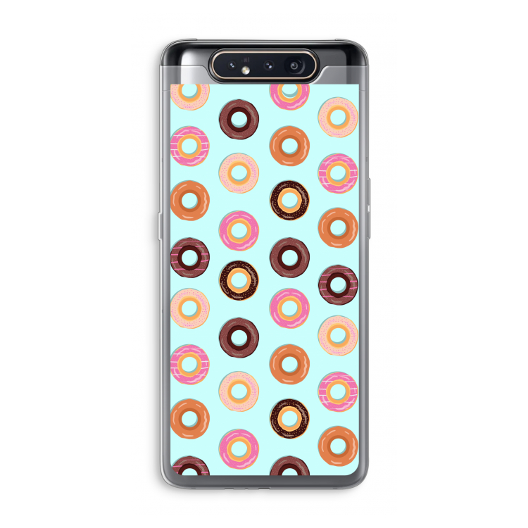 CaseCompany Donuts: Samsung Galaxy A80 Transparant Hoesje