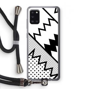 CaseCompany Pop Art #5: Samsung Galaxy A31 Transparant Hoesje met koord