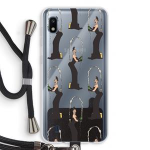 CaseCompany Pop Some Kim: Samsung Galaxy A10 Transparant Hoesje met koord