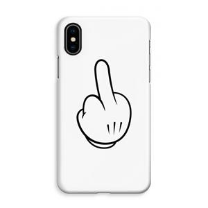 CaseCompany Middle finger white: iPhone XS Max Volledig Geprint Hoesje