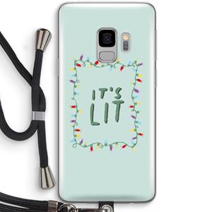 CaseCompany It's Lit: Samsung Galaxy S9 Transparant Hoesje met koord