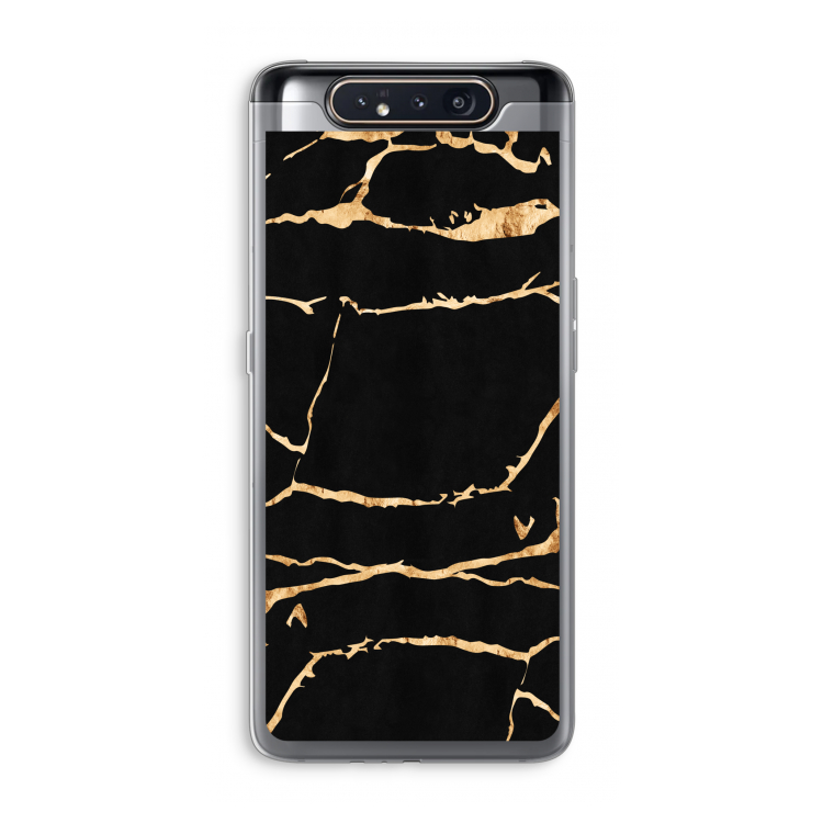 CaseCompany Gouden marmer: Samsung Galaxy A80 Transparant Hoesje