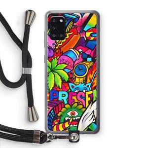 CaseCompany Represent: Samsung Galaxy A31 Transparant Hoesje met koord