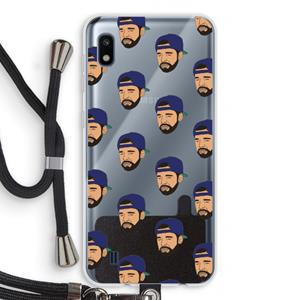 CaseCompany Drake Away: Samsung Galaxy A10 Transparant Hoesje met koord