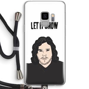 CaseCompany Let It Snow: Samsung Galaxy S9 Transparant Hoesje met koord
