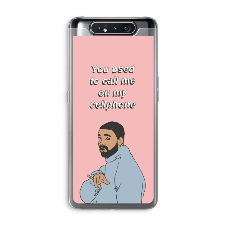 CaseCompany Hotline bling: Samsung Galaxy A80 Transparant Hoesje