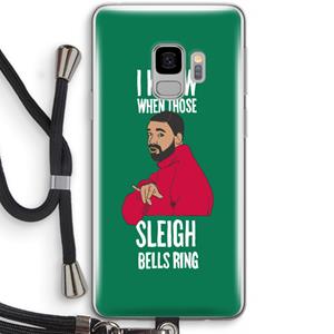 CaseCompany Sleigh Bells Ring: Samsung Galaxy S9 Transparant Hoesje met koord