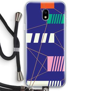 CaseCompany Gestalte 5: Samsung Galaxy J3 (2017) Transparant Hoesje met koord
