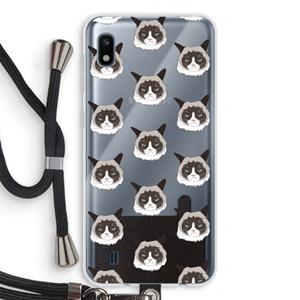 CaseCompany It's a Purrr Case: Samsung Galaxy A10 Transparant Hoesje met koord