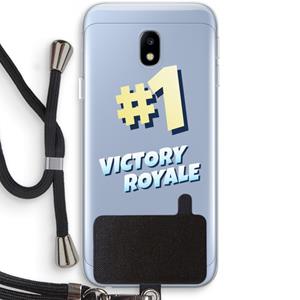 CaseCompany Victory Royale: Samsung Galaxy J3 (2017) Transparant Hoesje met koord