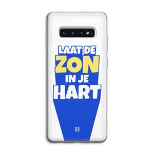 CaseCompany Laat de zon in je hart: Samsung Galaxy S10 4G Transparant Hoesje