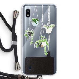 CaseCompany Hang In There: Samsung Galaxy A10 Transparant Hoesje met koord