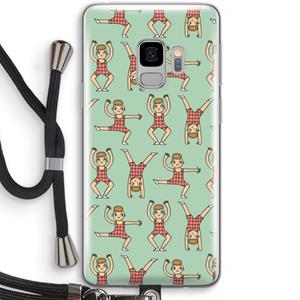 CaseCompany Gymboys: Samsung Galaxy S9 Transparant Hoesje met koord