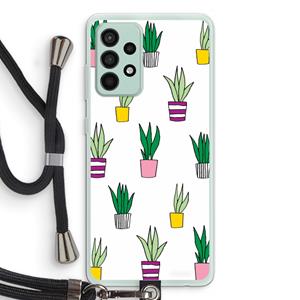 CaseCompany Sanseveria: Samsung Galaxy A52s 5G Transparant Hoesje met koord