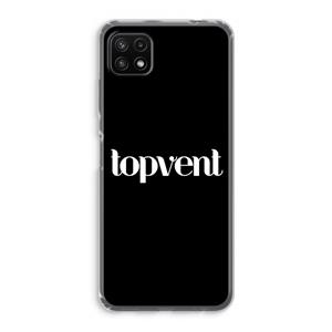 CaseCompany Topvent Zwart: Samsung Galaxy A22 5G Transparant Hoesje