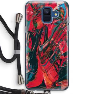 CaseCompany Endless Descent: Samsung Galaxy A6 (2018) Transparant Hoesje met koord